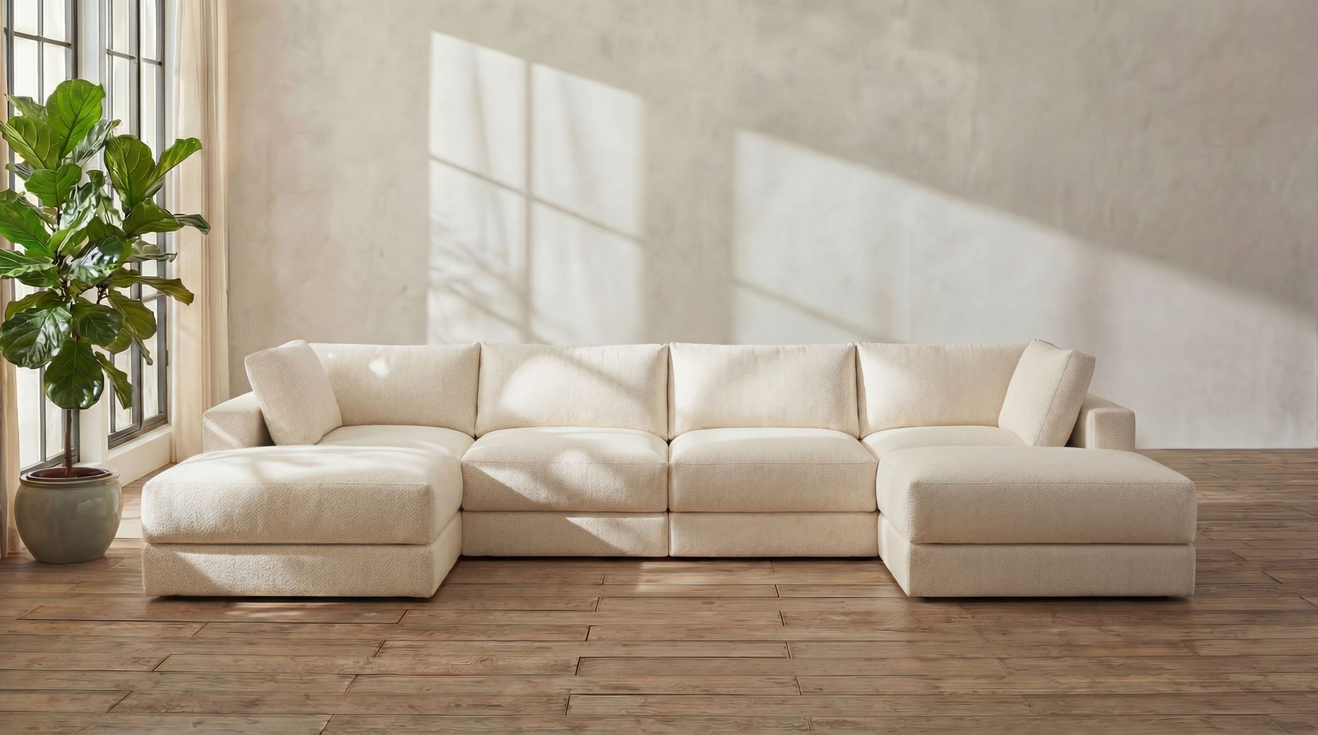 4 Seater Landon Modular Open-Ends U Sectional